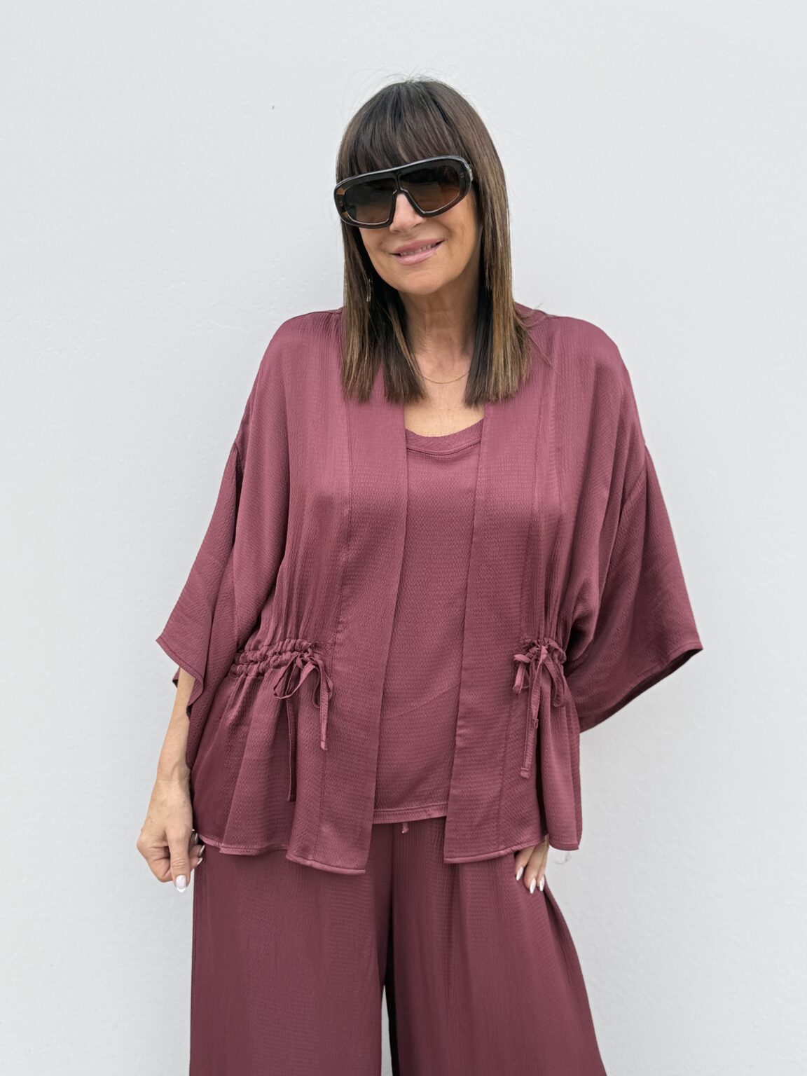 veste légère fluide bordeaux meme road (amb)