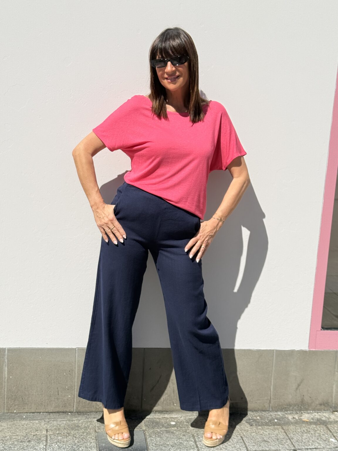 pantalon bleu marine esprit tailleur nice things