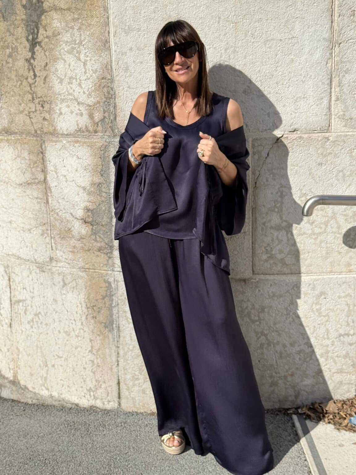 pantalon fluide bordeaux taille élastique meme road