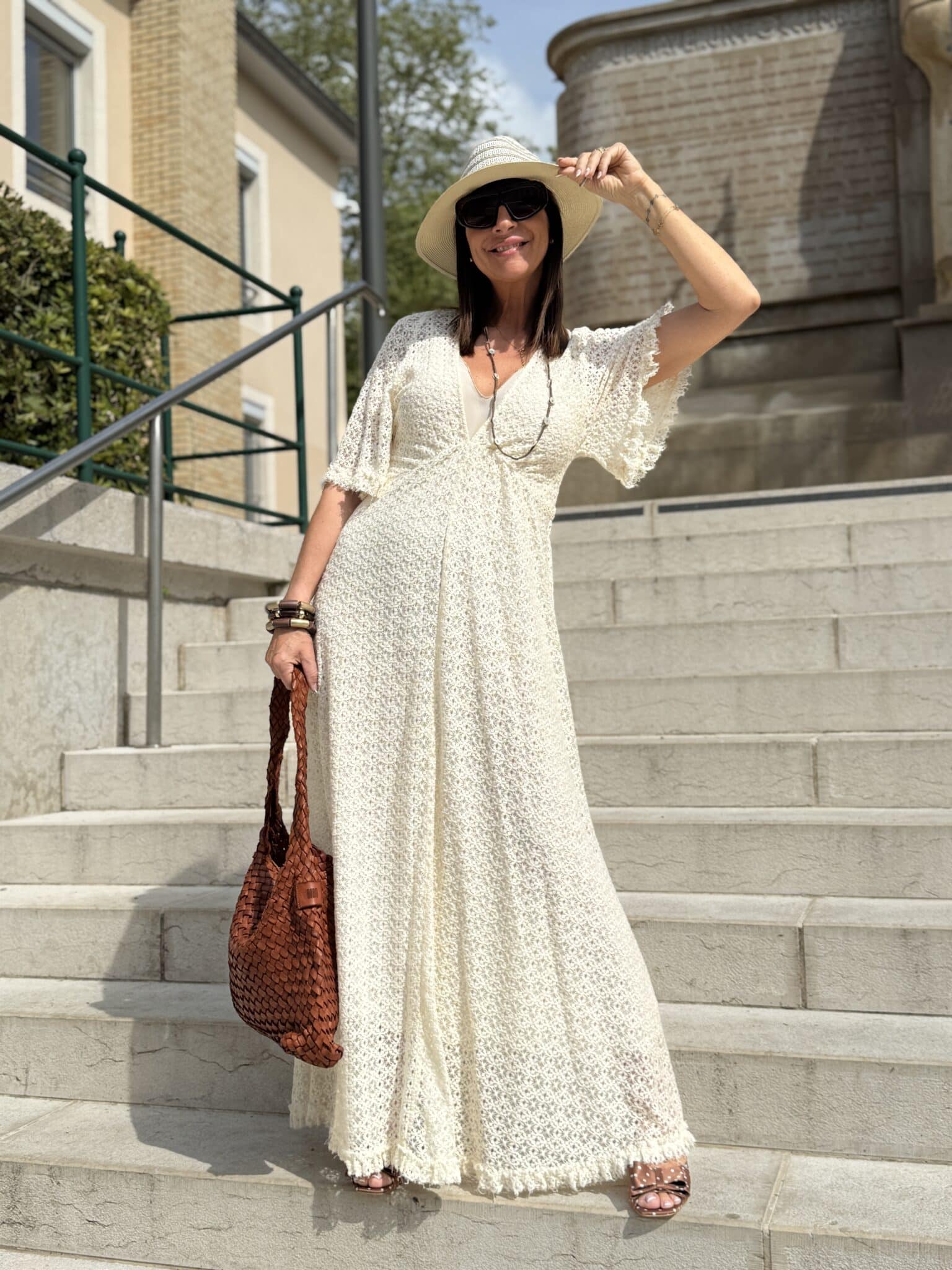 robe longue en dentelle blanche souvenir