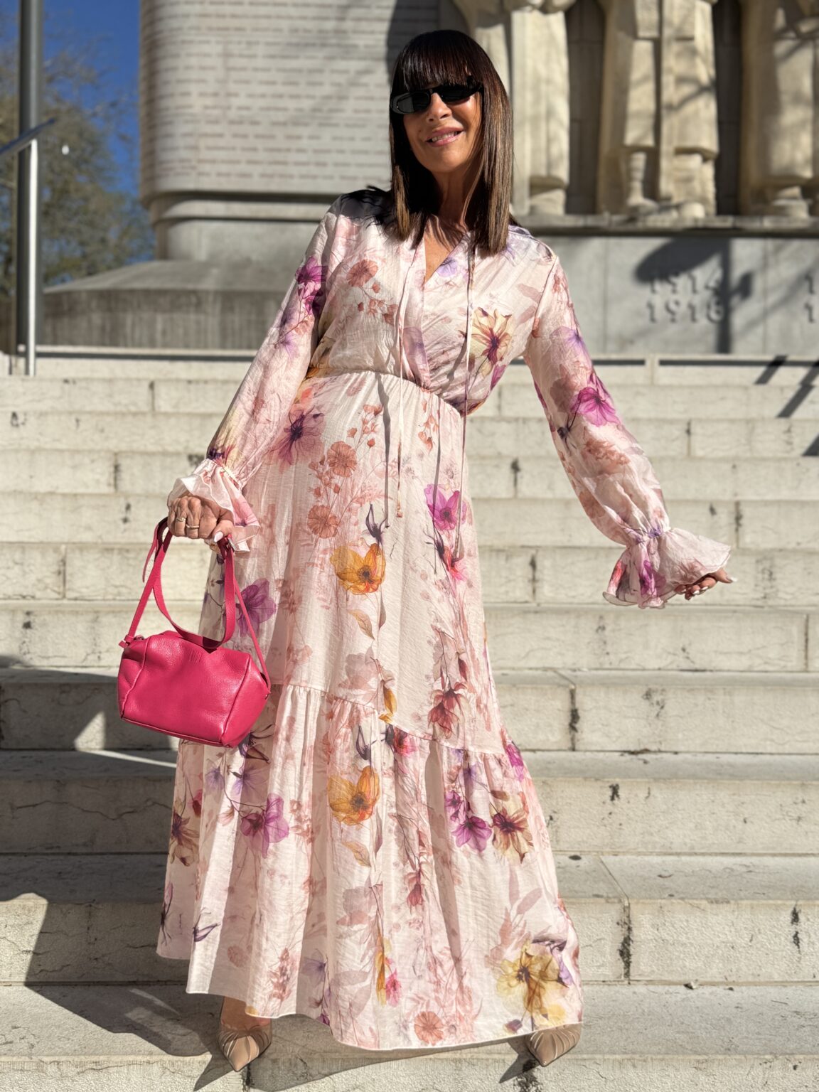 robe longue fluide fleurie pastel dixie (amb) (copie)