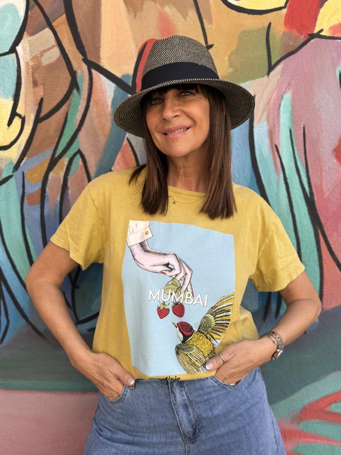 t shirt imprimé "mumbai" dixie (amb)