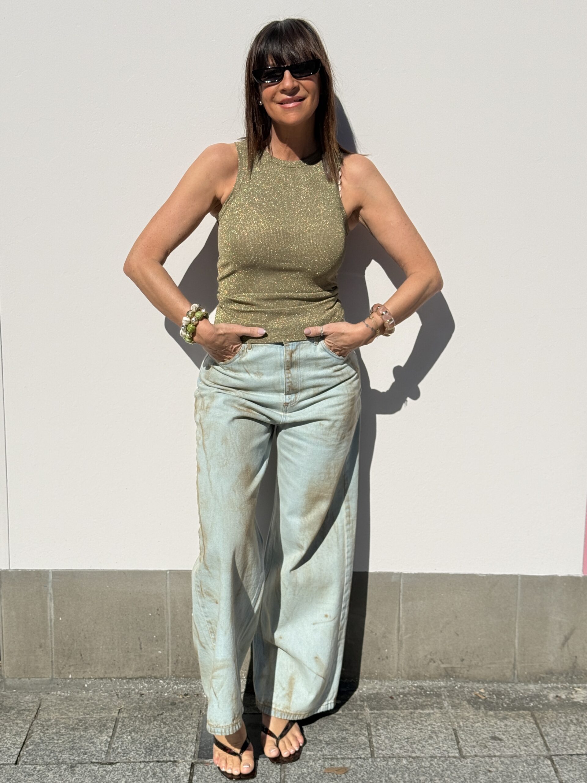 Top débardeur côtelé kaki SOUVENIR - SOUVENIR - La Petite Mod'elle