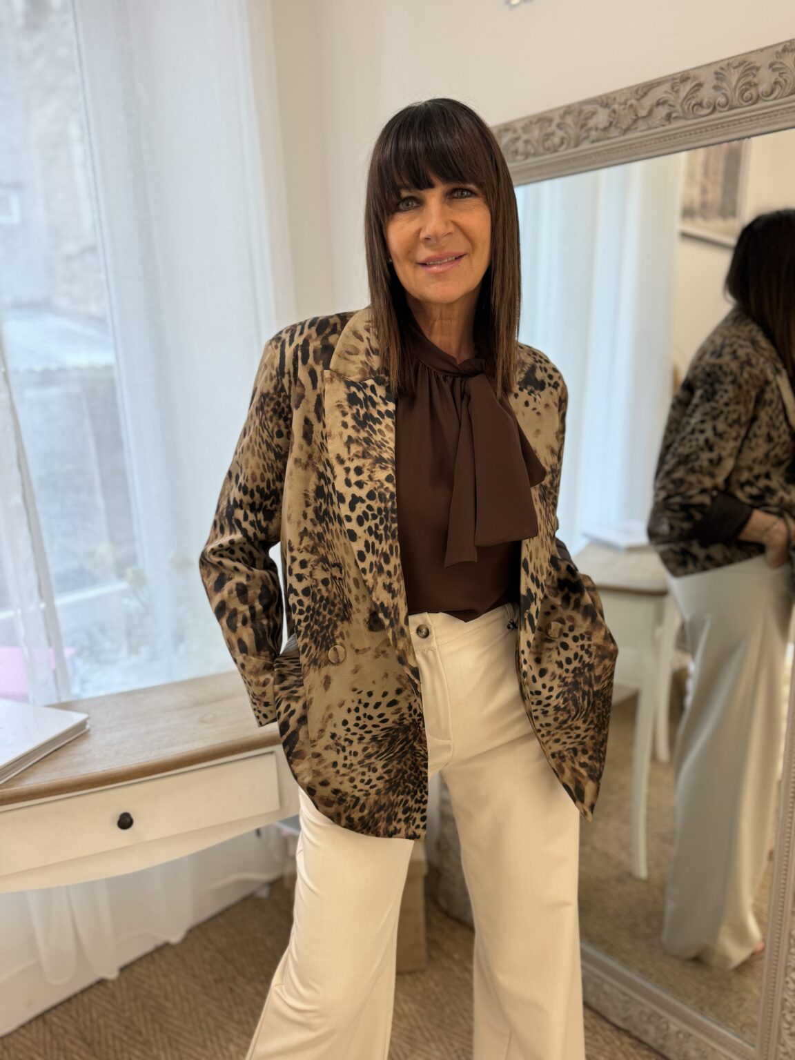 veste blazer imprimé animal souvenir