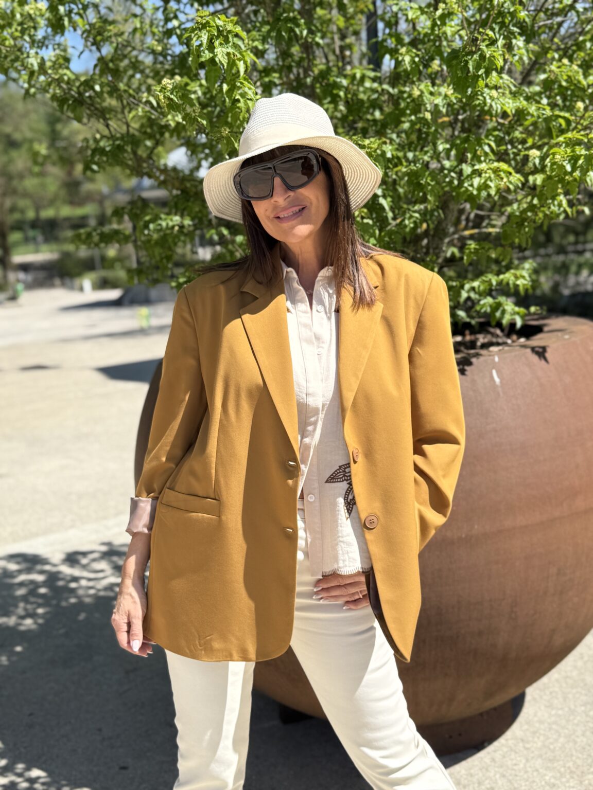 veste blazer oversize camel kikisix kxgi2104