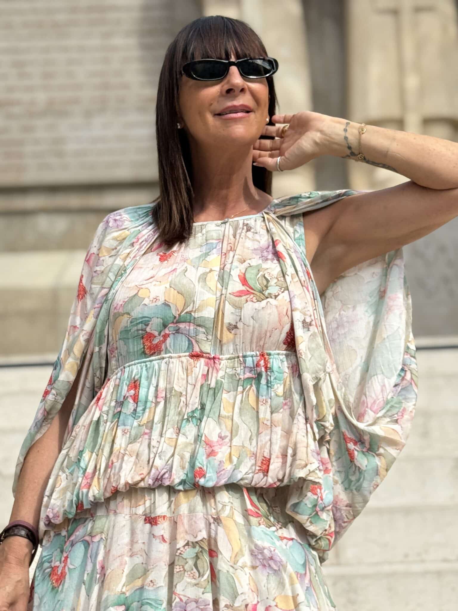 blouse fluide imprimé floral pastel bsb (amb)