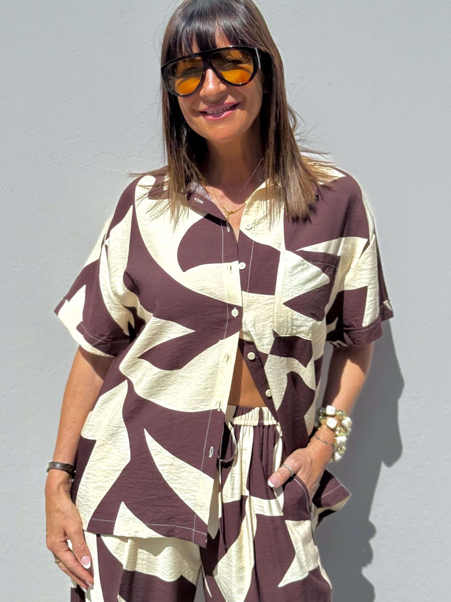 chemise fluide imprimé graphique grace & mila (amb)