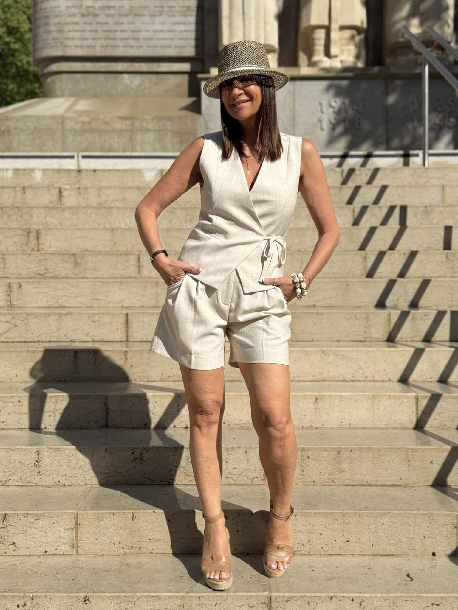 gilet sans manches texturé beige grace & mila (amb)
