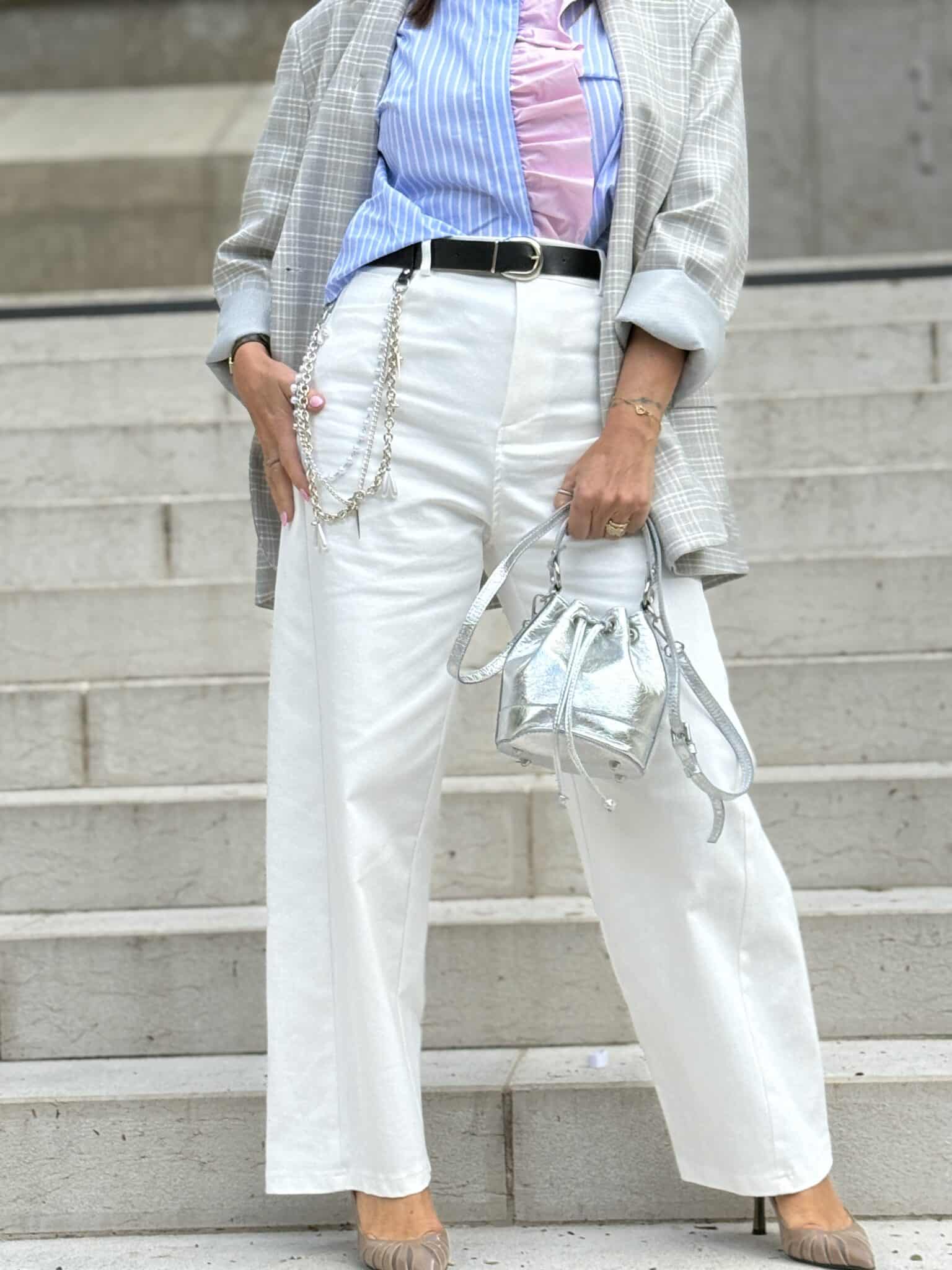 pantalon blanc ceinturé impérial (ted)