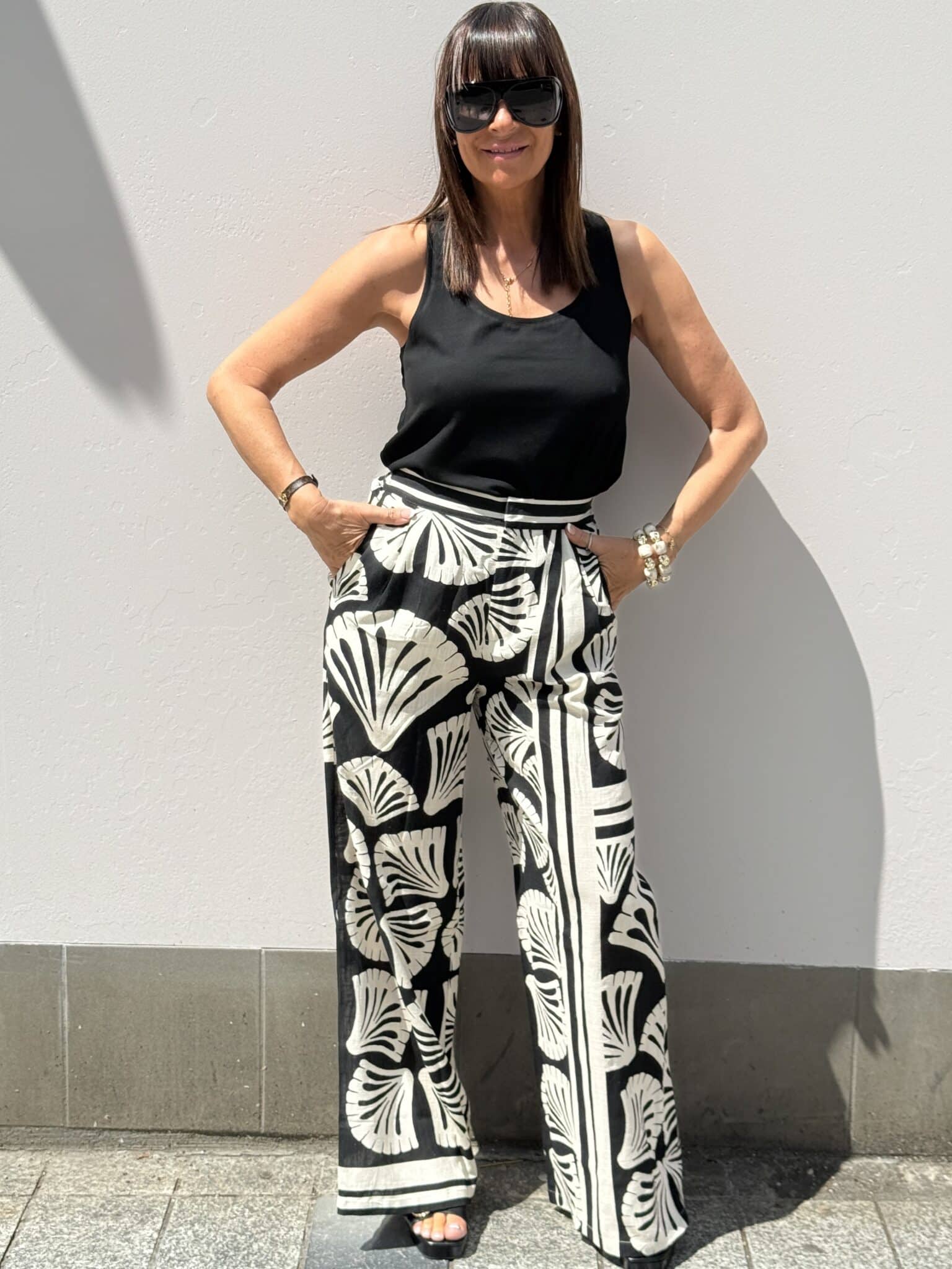 pantalon fluide brodé noir & blanc la petite etoile (copie)