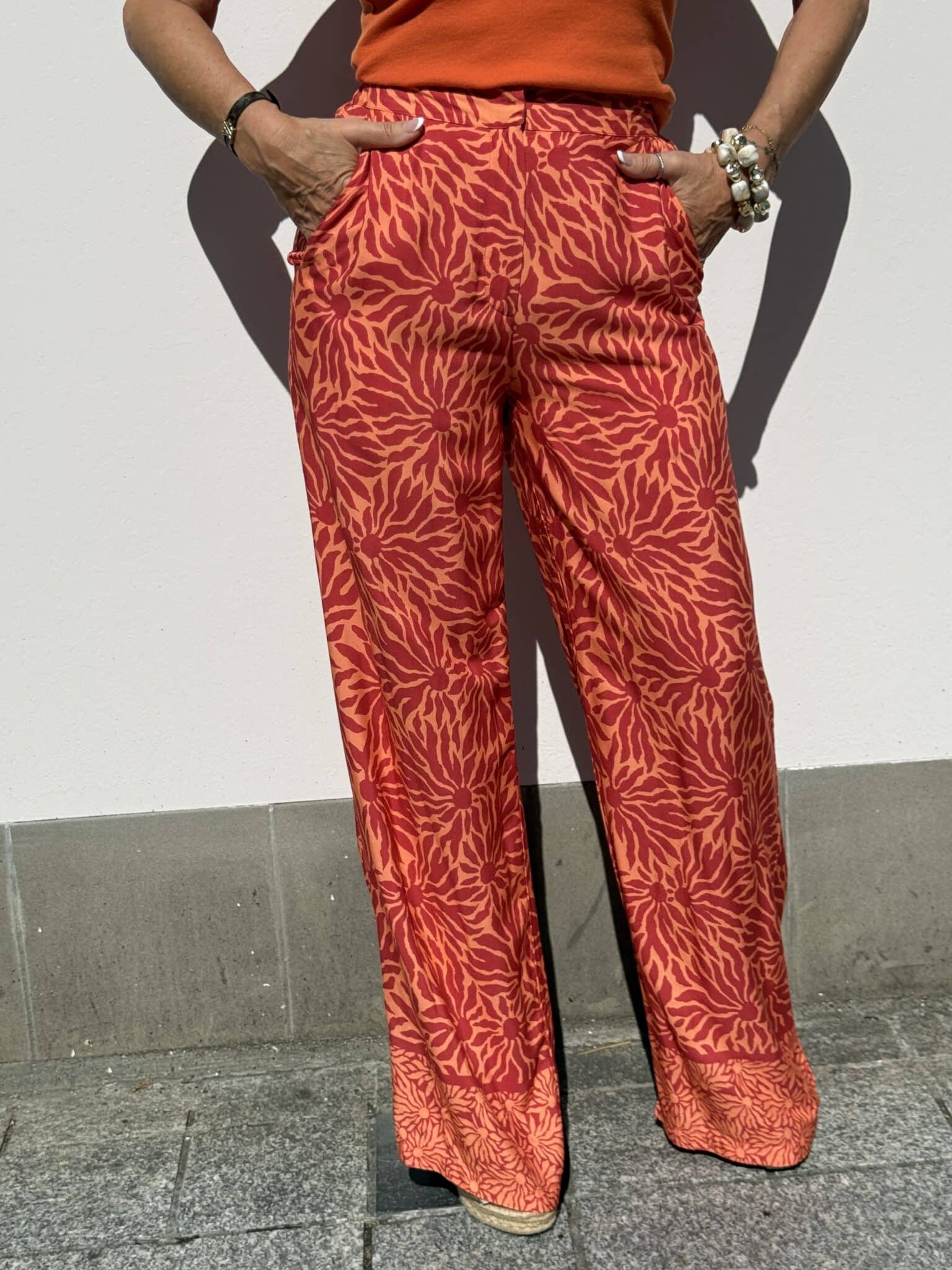 pantalon fluide orange la petite Étoile (ted)