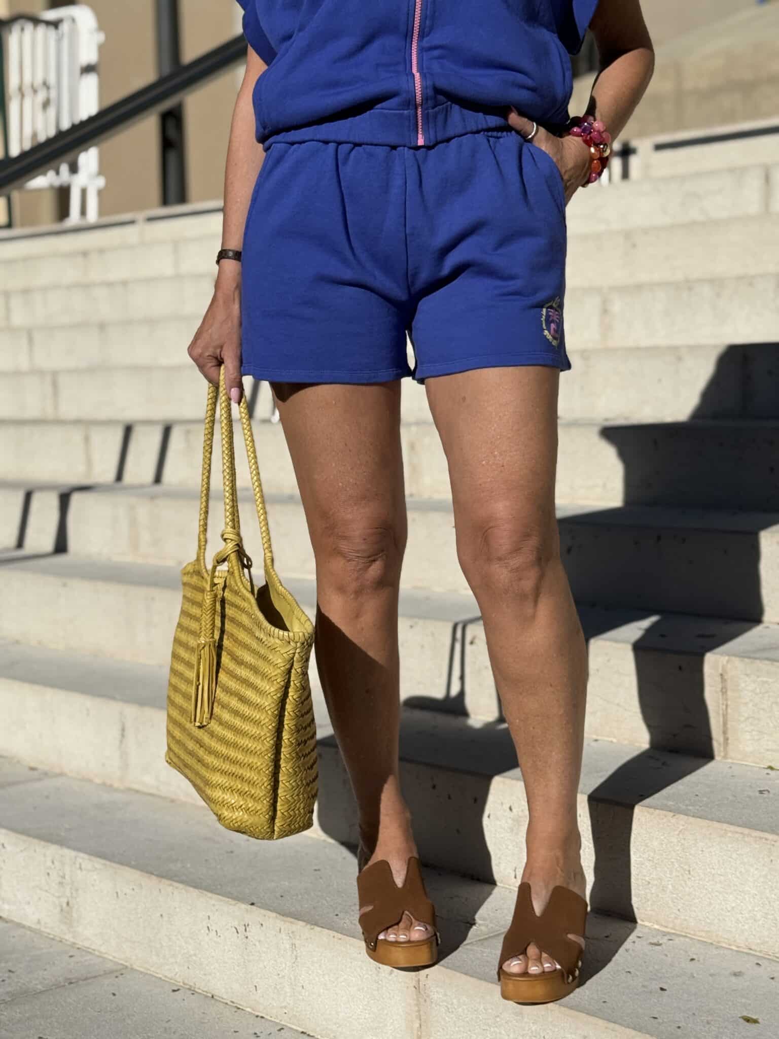 short en coton bleu royal my hello joy (ted)