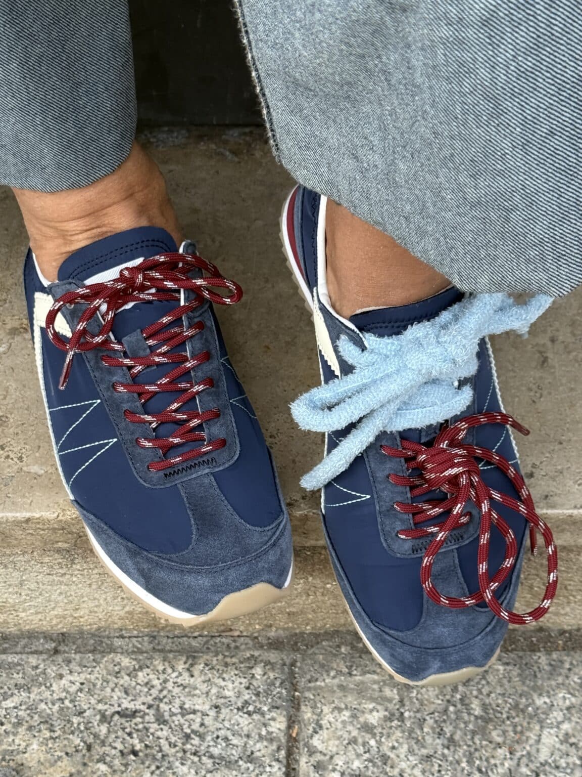 baskets à lacets running flex navy lina 0.105