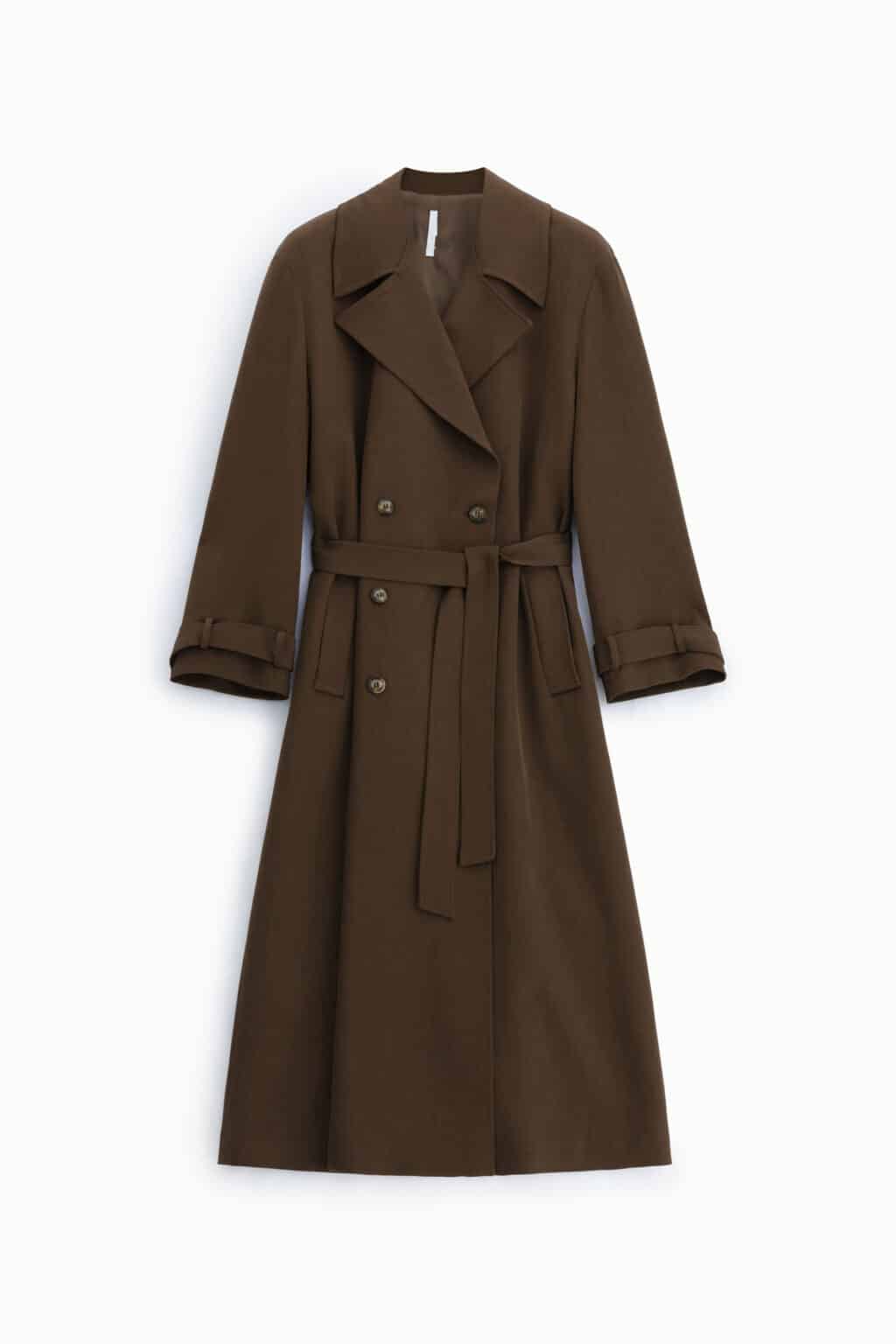 kj15mhu trench long fluide marron chocolat imperial web