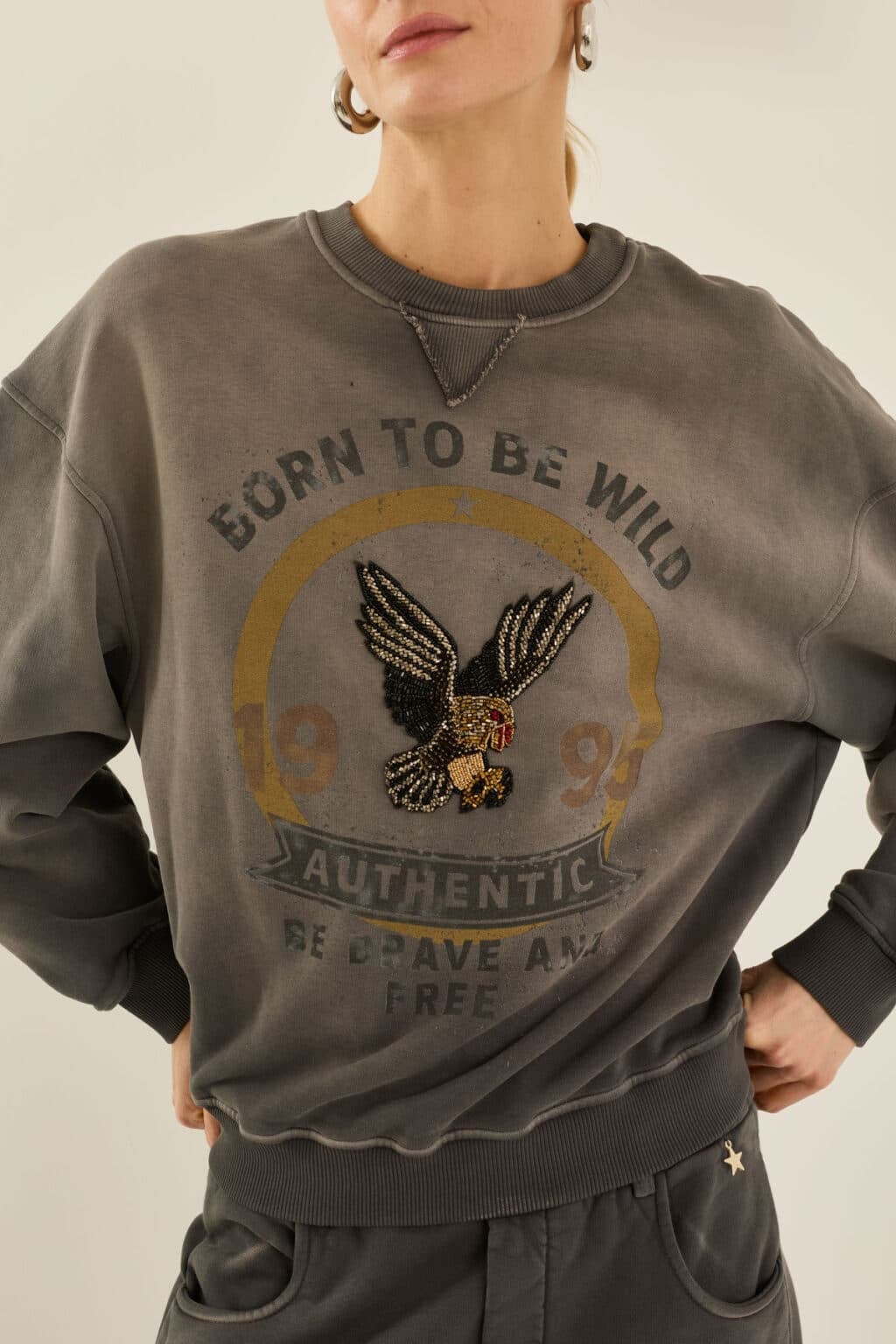 sweat imprimé gris souvenir (amb)