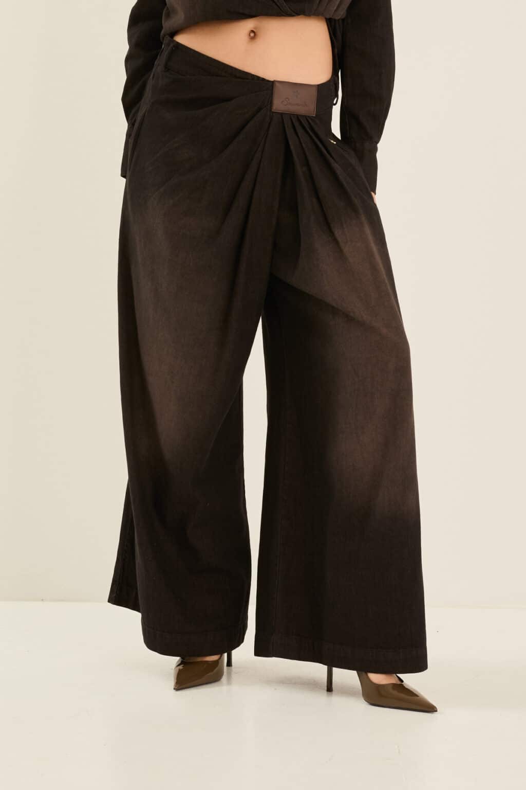 jean taille haute avec lien souvenir (amb)