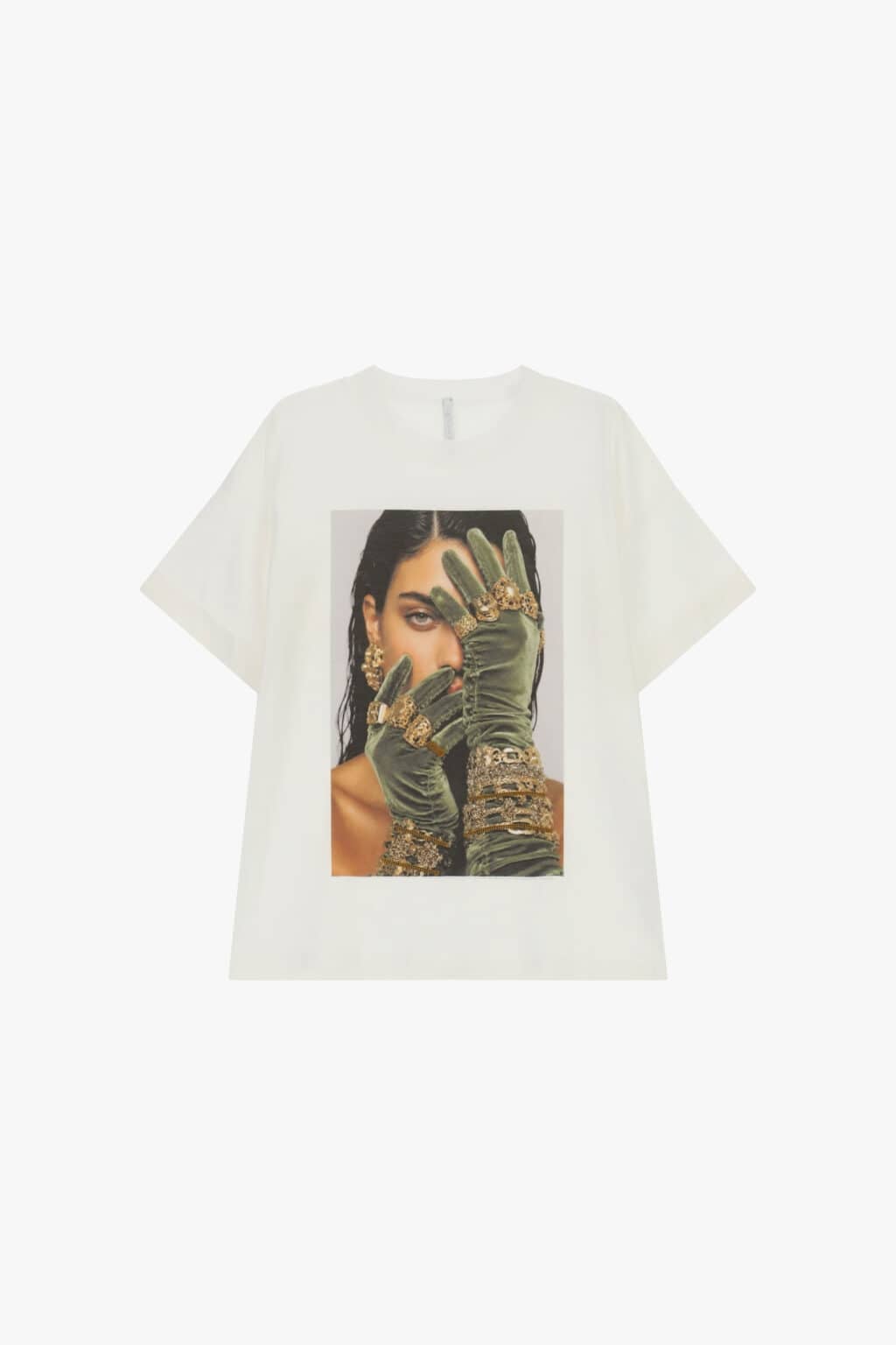 t shirt blanc imprimé femme imperial