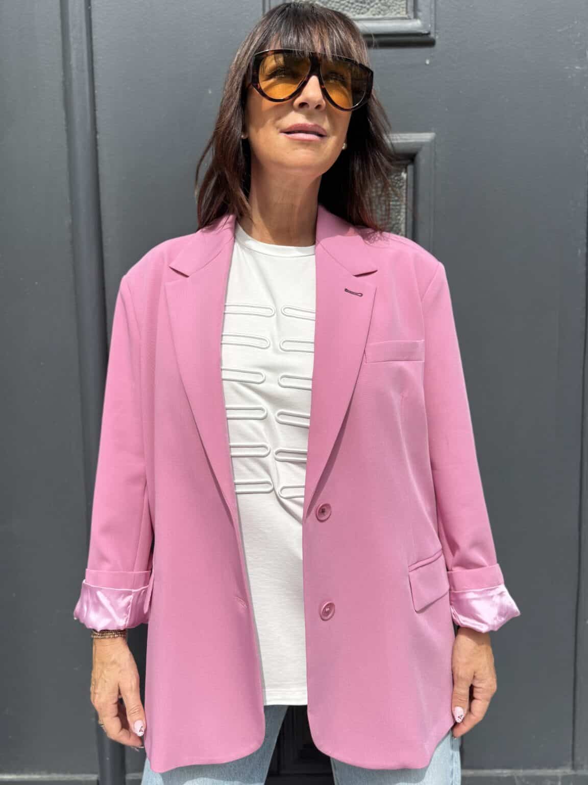 veste blazer oversize rose imperial