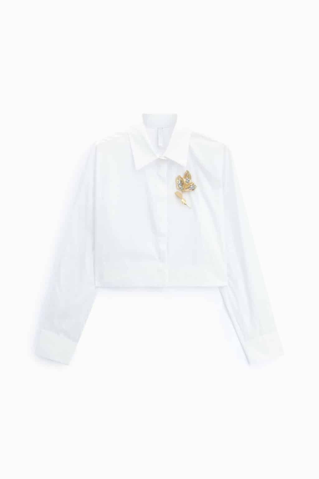 chemise courte blanche overzise imperial