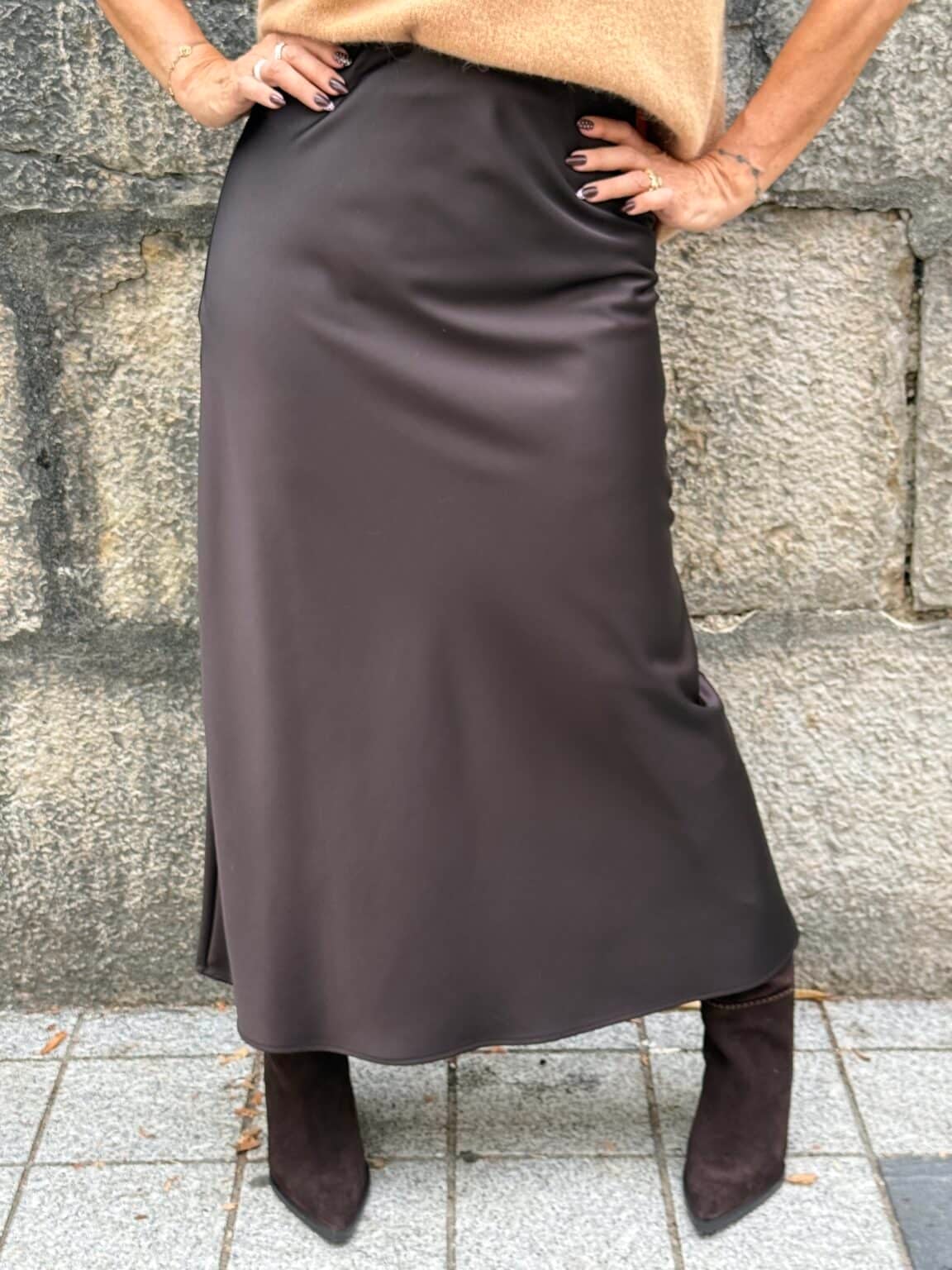 jupe longue satinée bordeaux imperial (copie)