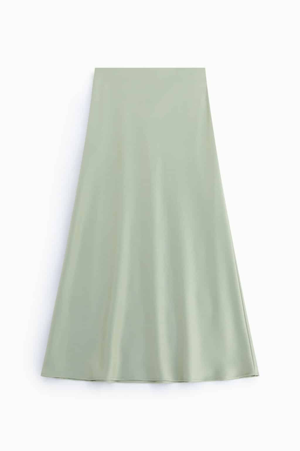 jupe satinée vert sauge imperial