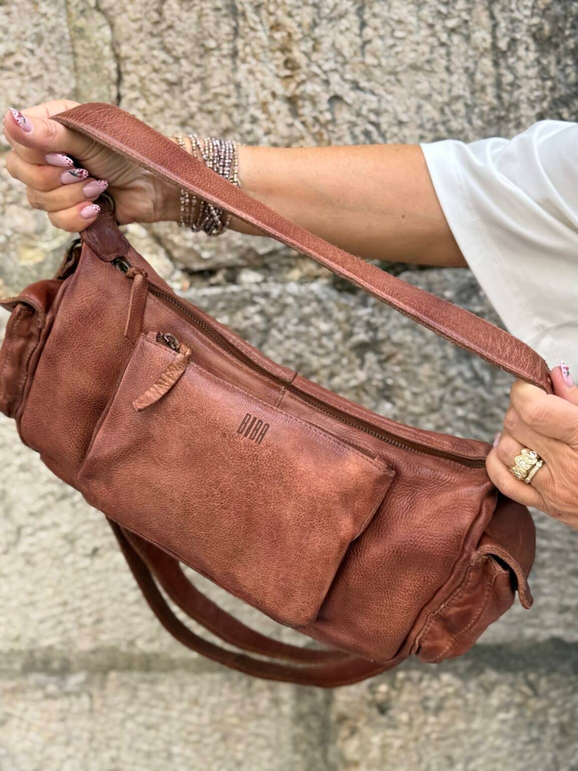 sac bandoulière en cuir biba keno crazy (ted)