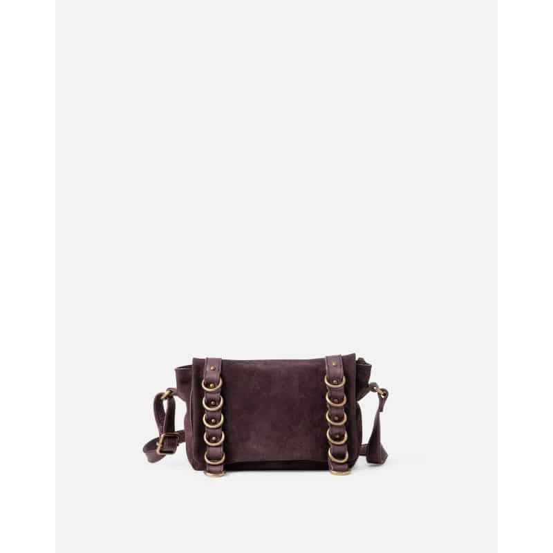 sac bandoulière en cuir prune ruggles biba