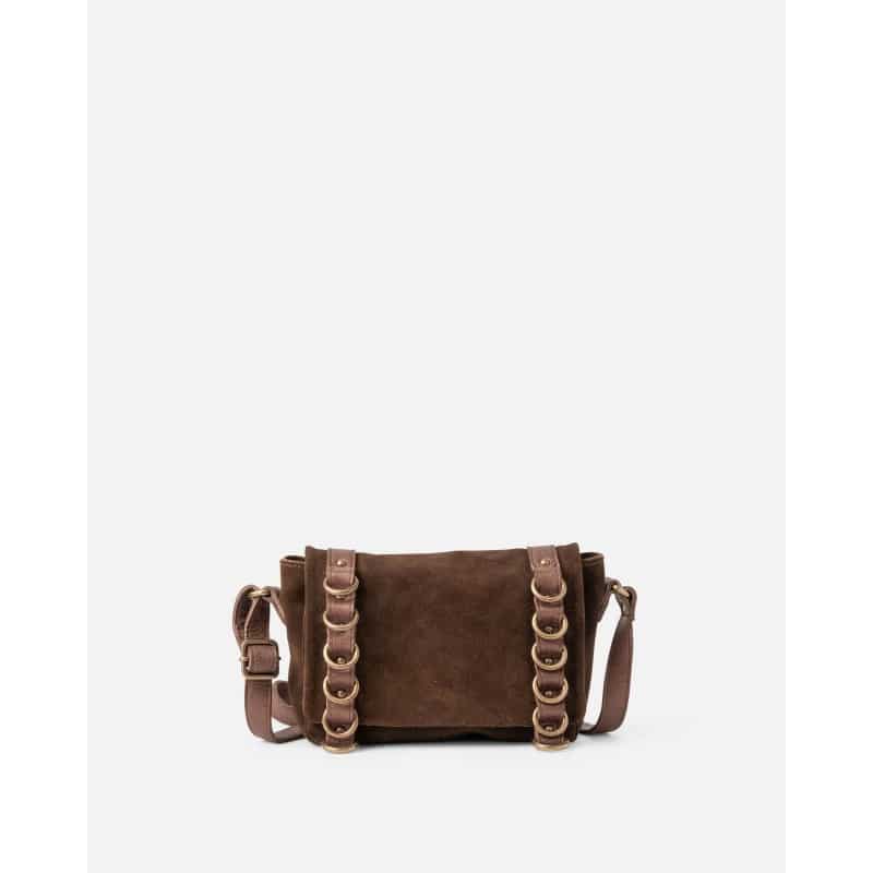 sac bandoulière en cuir marron ruggles biba