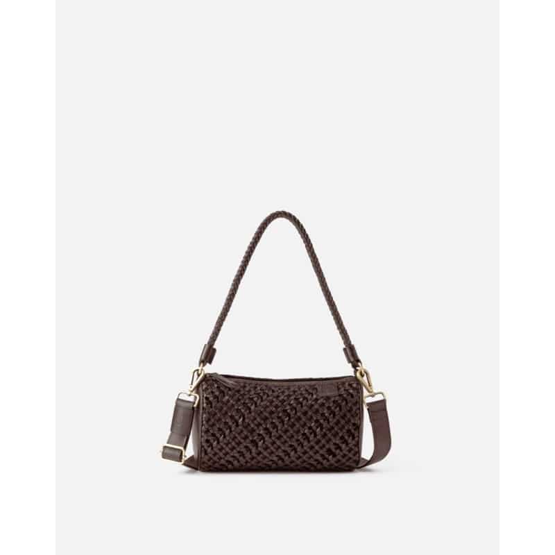 sac bandoulière en cuir noir selma biba