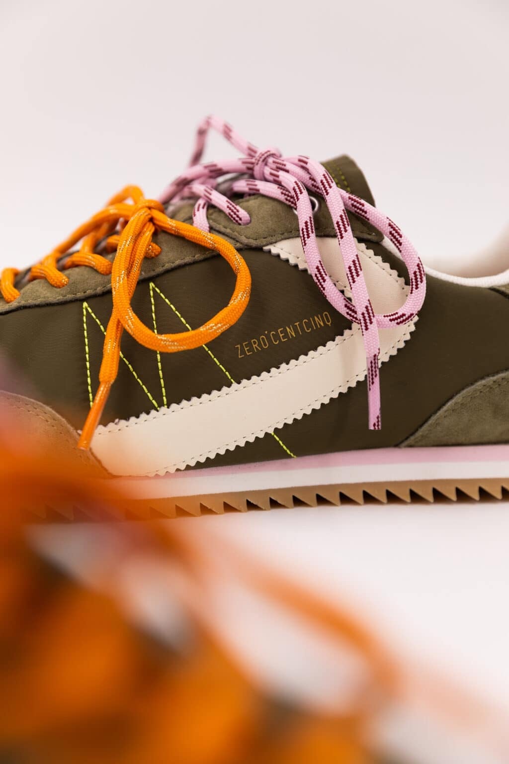 baskets à lacets kaki lina lizard 0.105