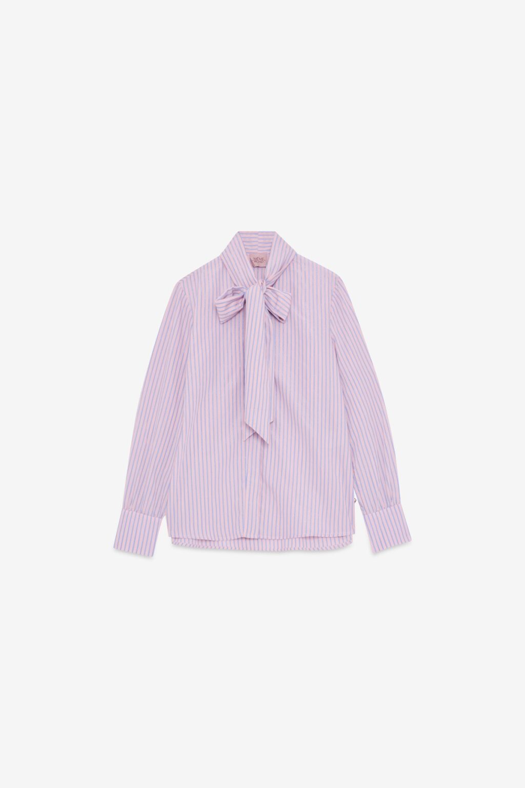 chemise rayée à lavallière rose et bleu meme road (ted)