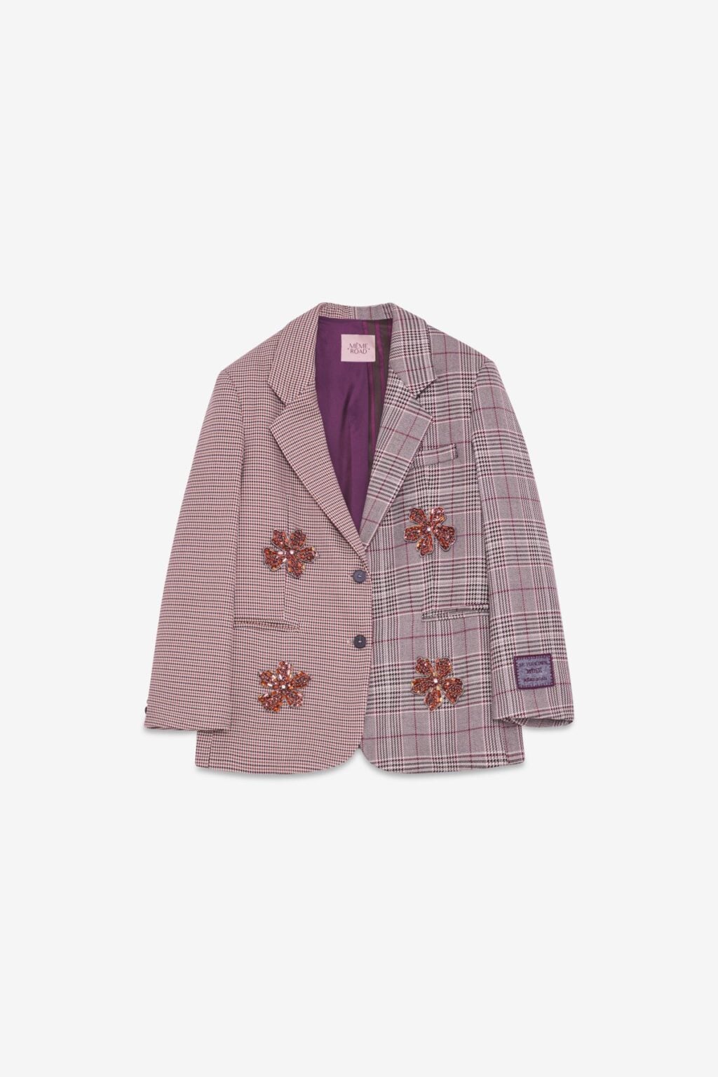 blazer réversible à carreaux meme road (ted)