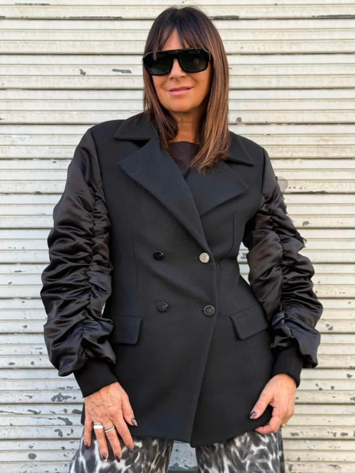 blazer noir bi matière meme road