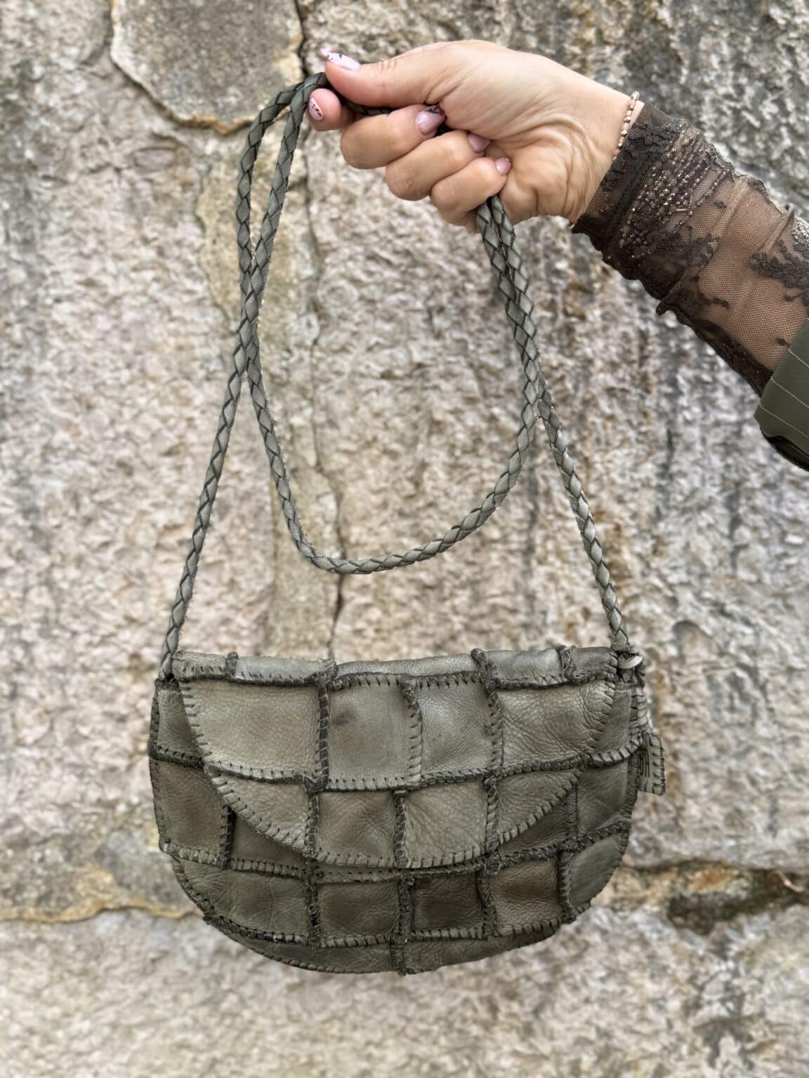 sac bandoulière en cuir crème biba oley (ted)