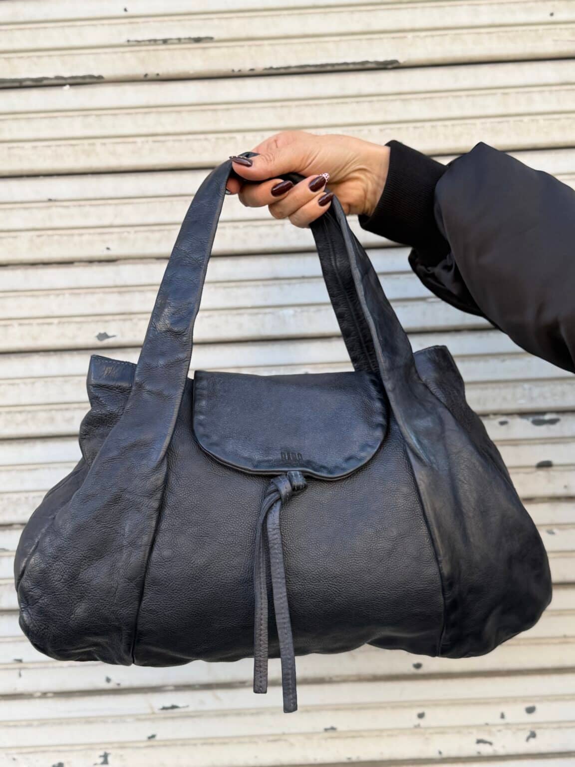 sac bandoulière en cuir bordeaux prune oxford biba