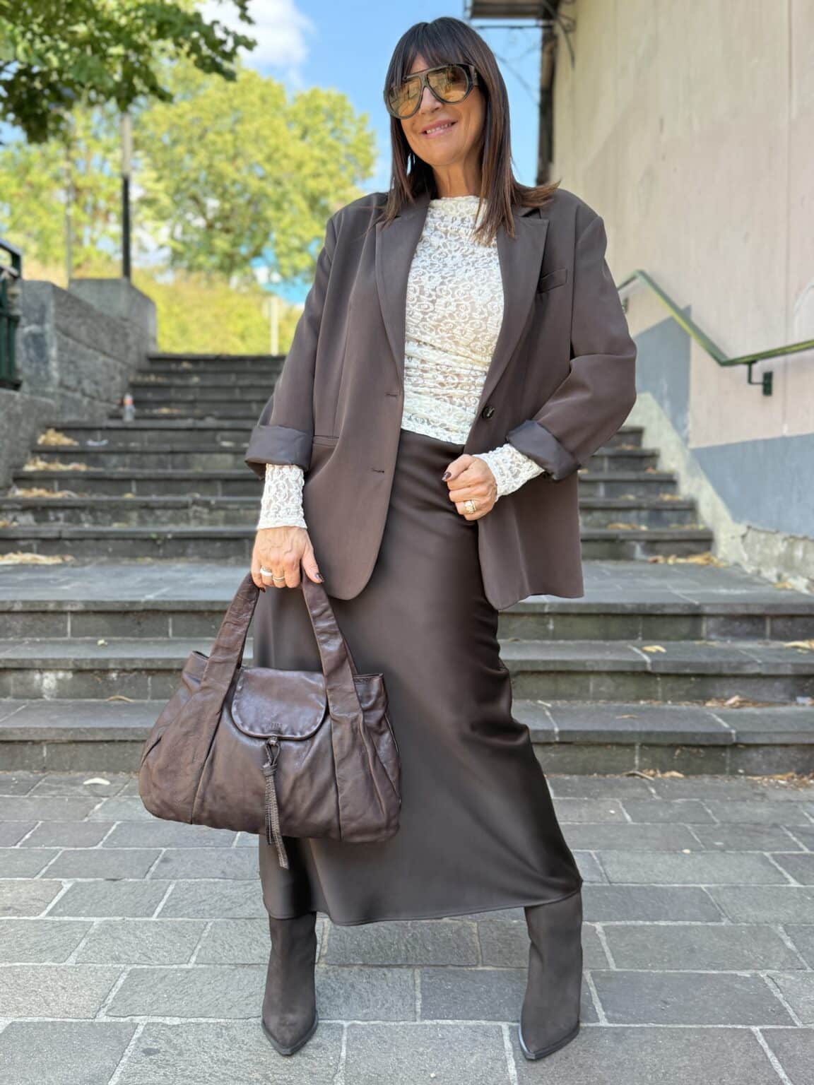 sac bandoulière en cuir bordeaux prune oxford biba