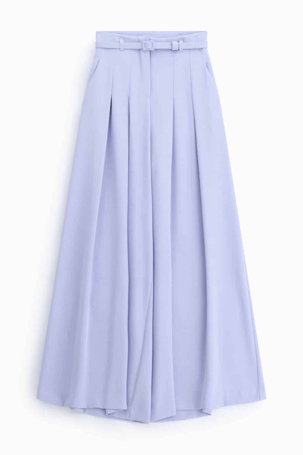 pantalon large ceinturé lilas imperial