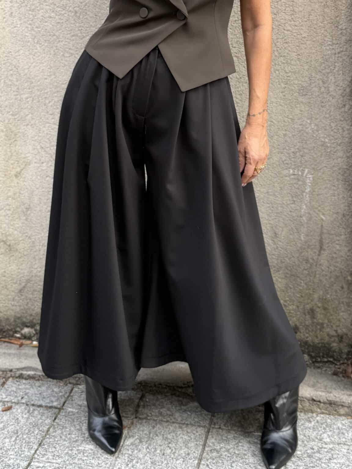 pantalon large fluide noir imperial