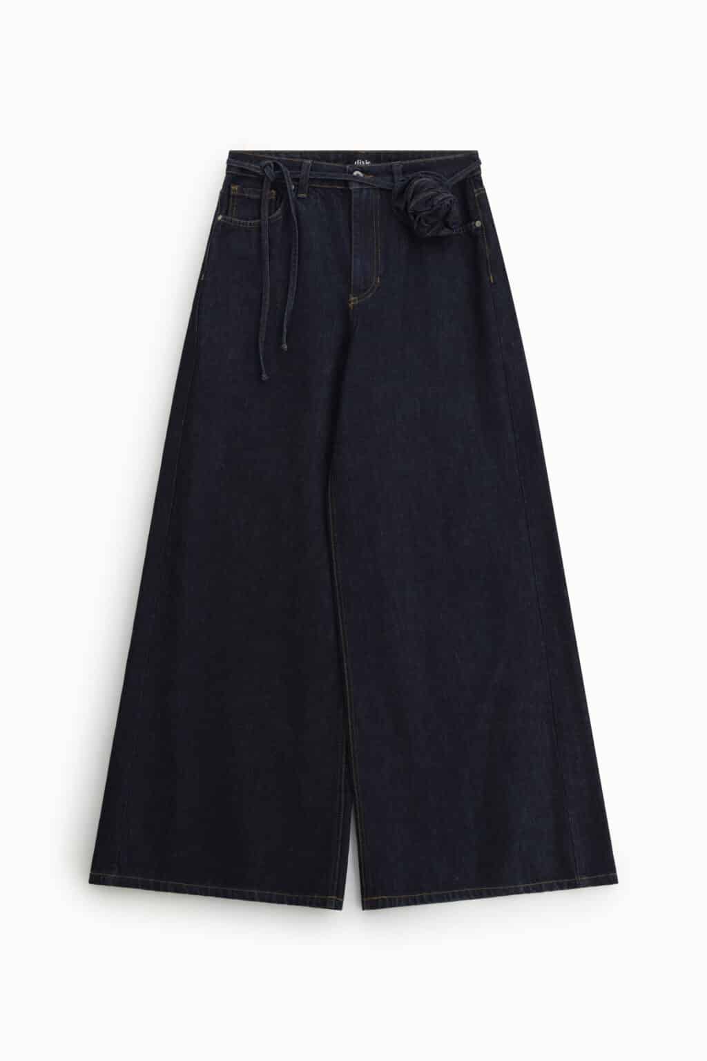 jean large denim avec fleur dixie