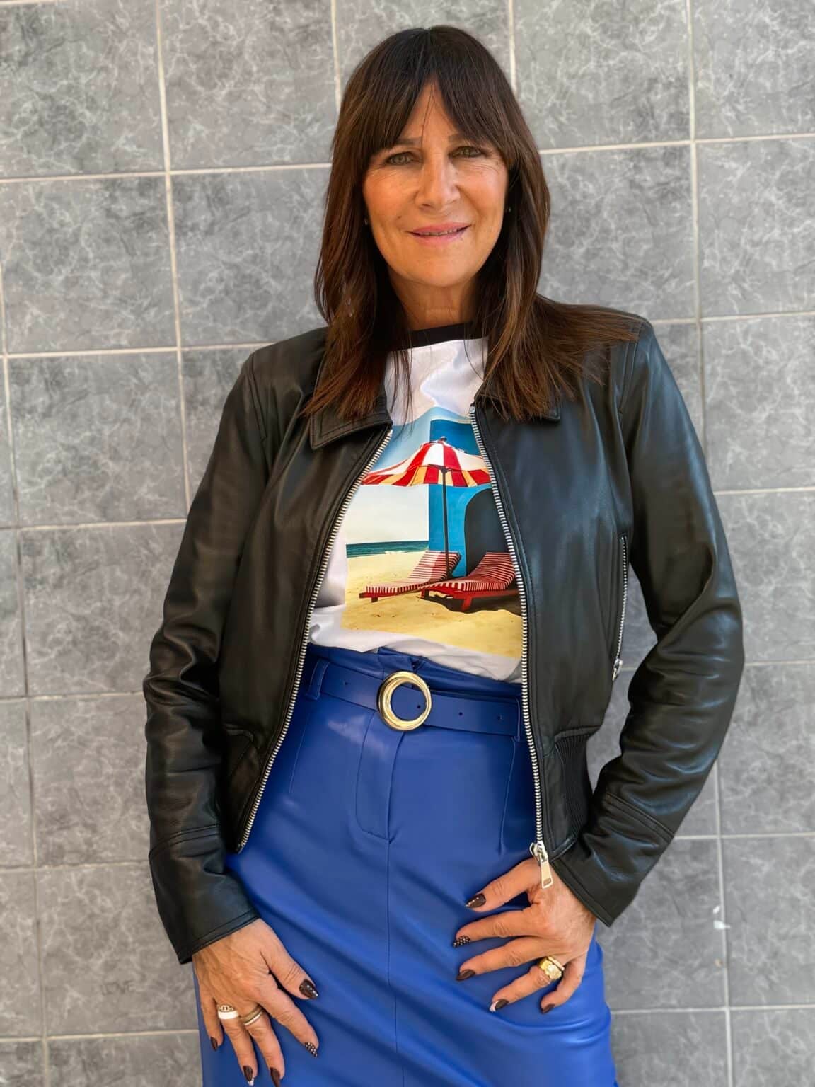 perfecto veste en cuir noir souvenir
