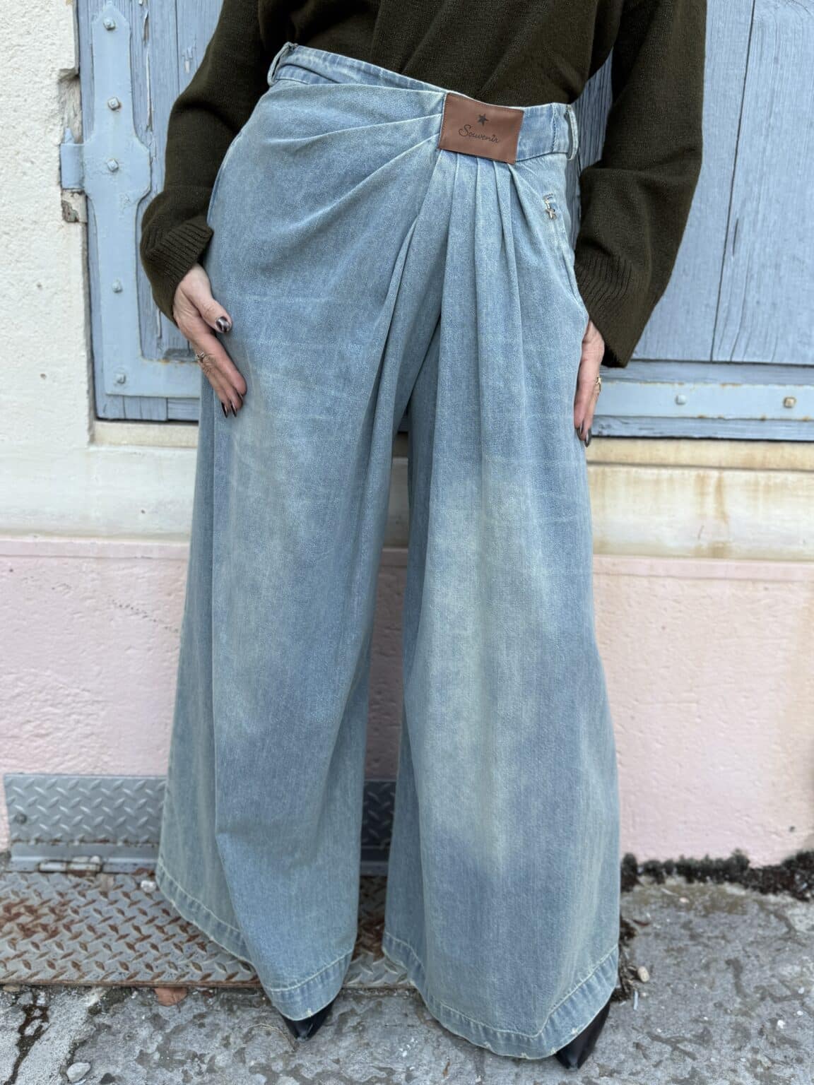 jean taille haute avec lien souvenir