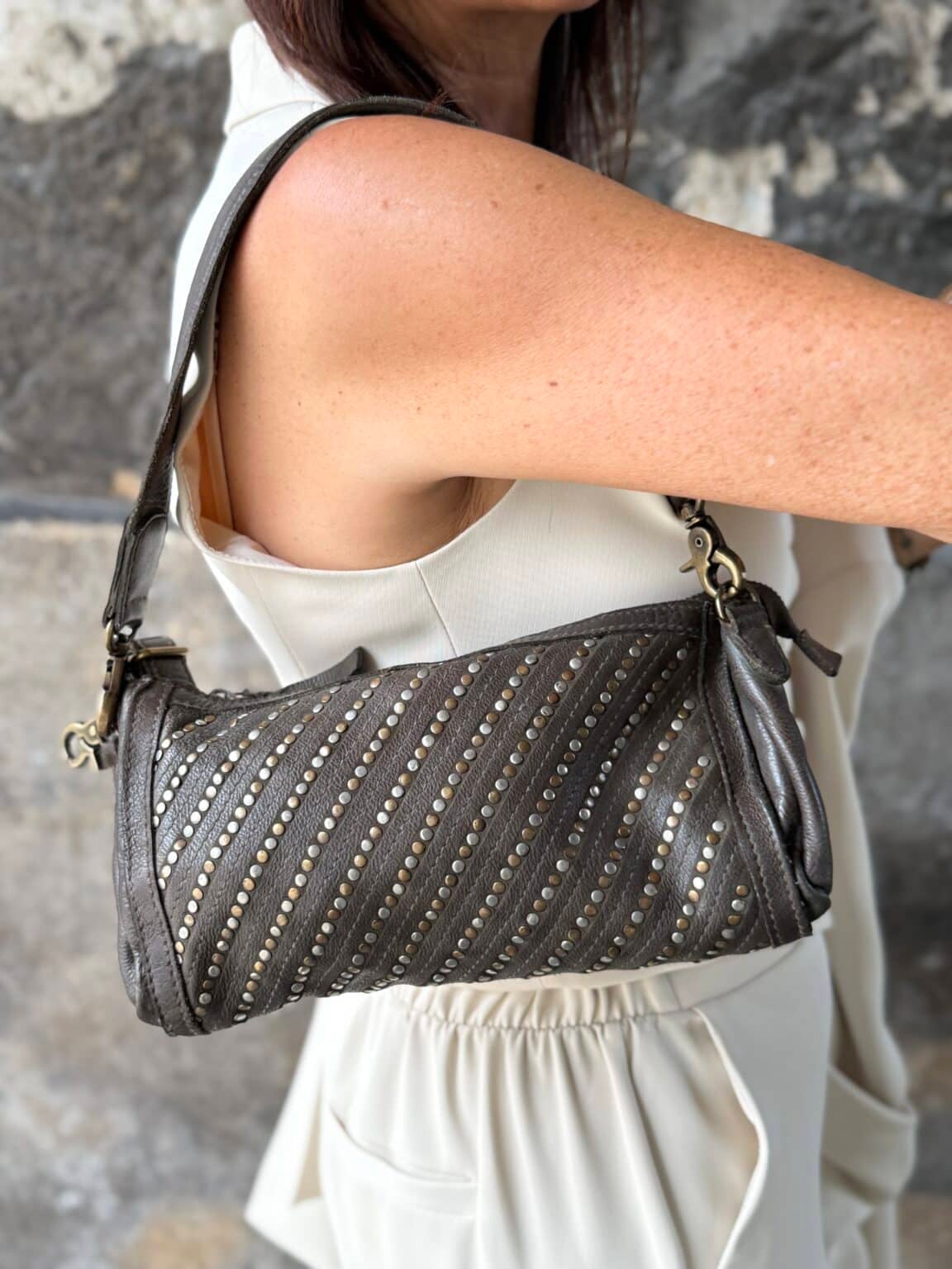 sac bandoulière en cuir kaki biba stella (ted)