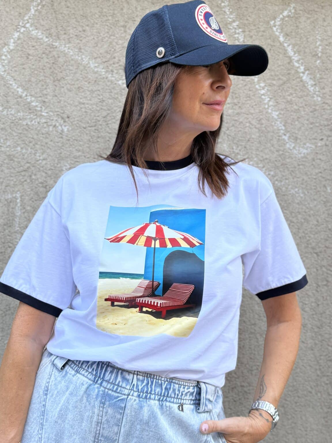 t shirt imprimé bord de mer dixie (ted)