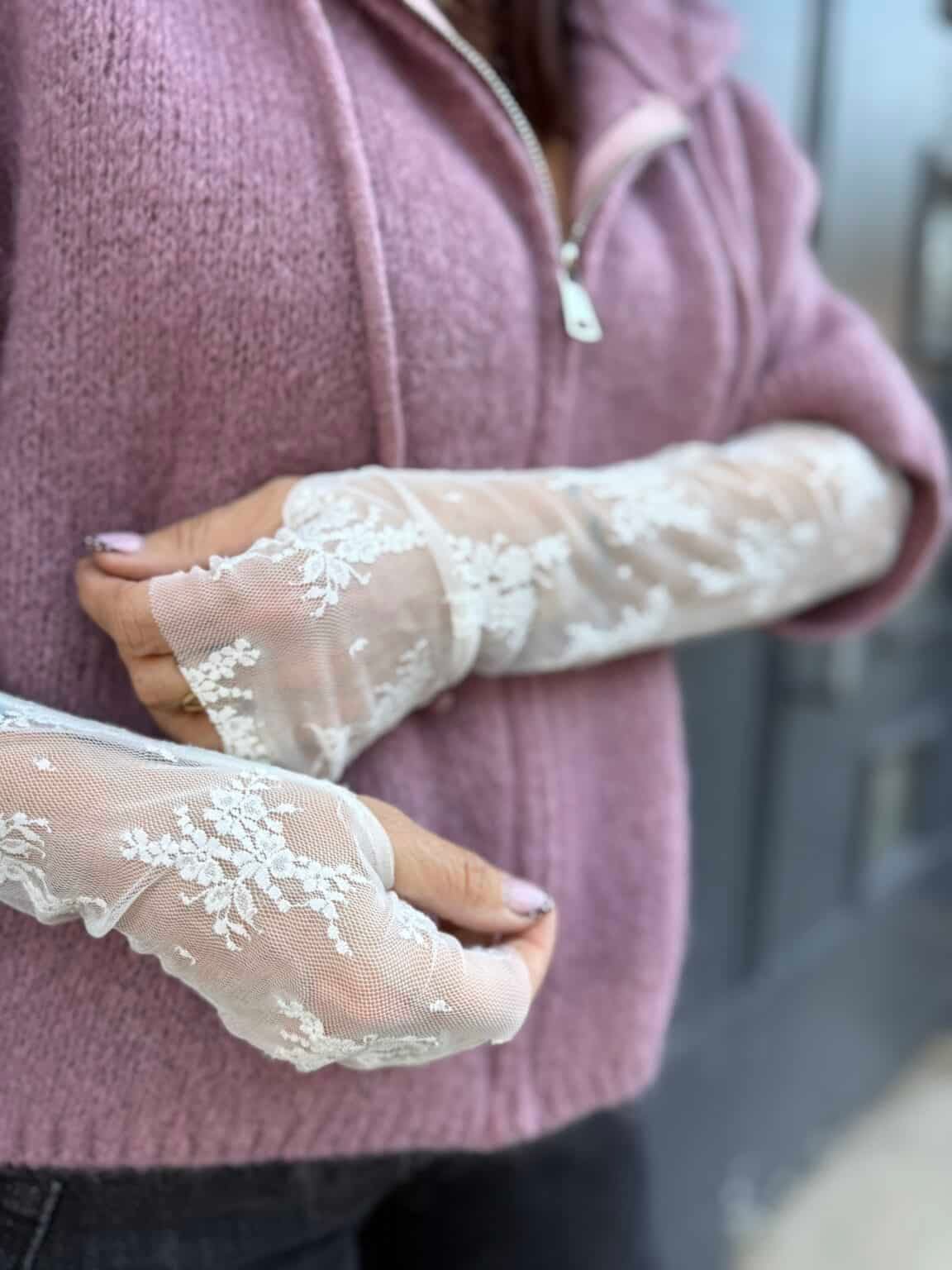 1003lmx manchettes en dentelle écrue imperial