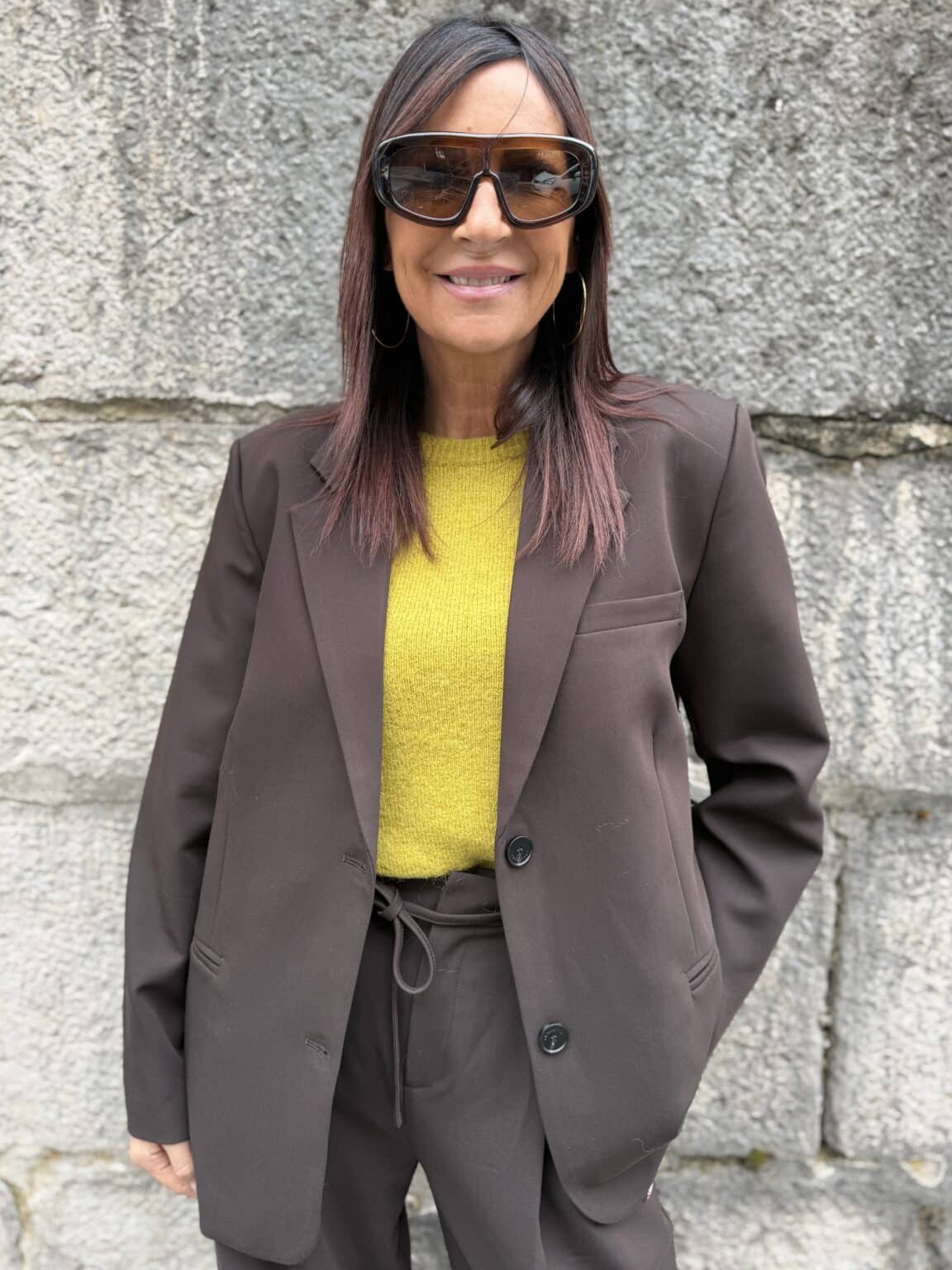 veste blazer marron grace et mila