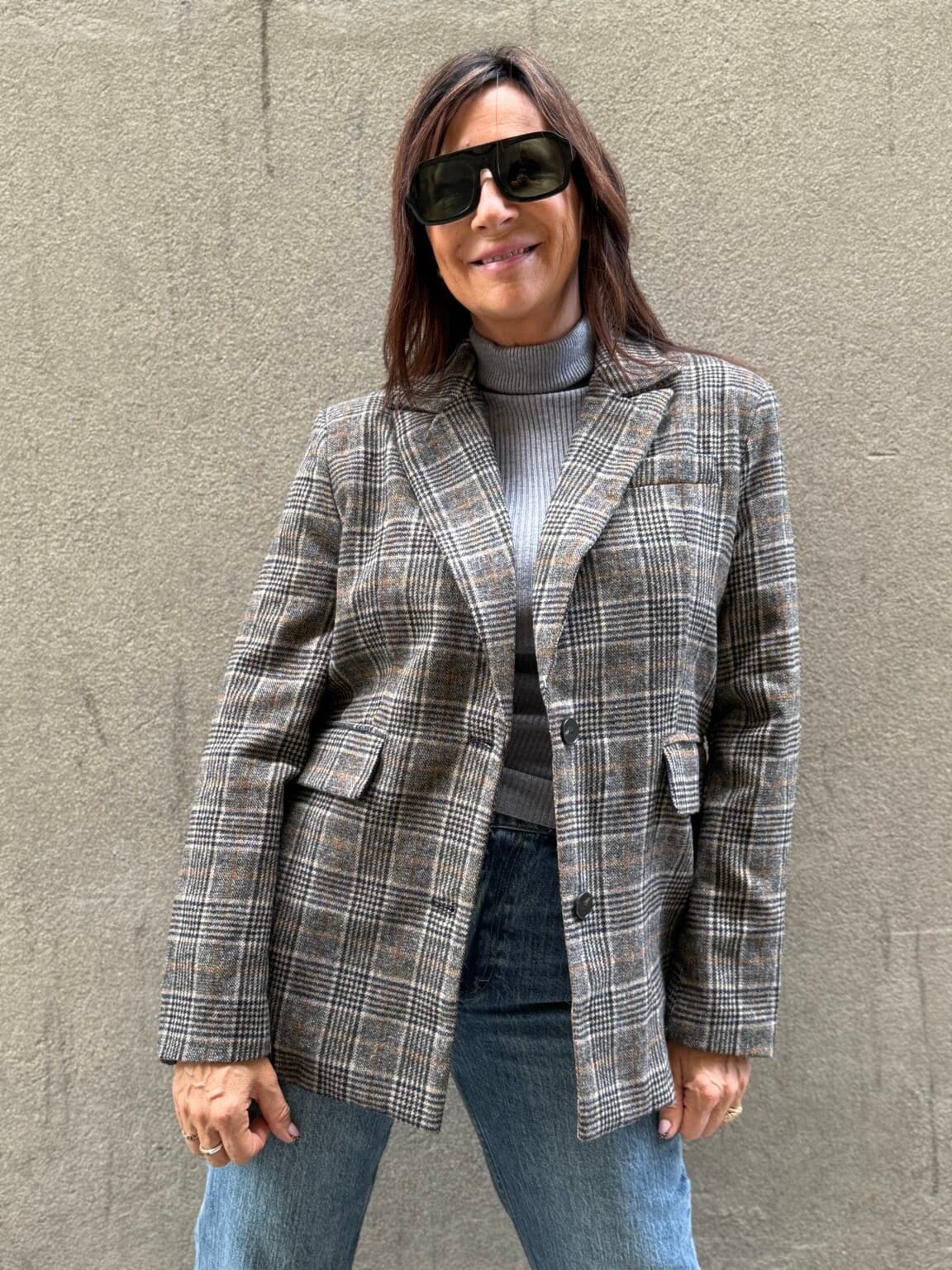 blazer à carreaux gris bsb (amb)
