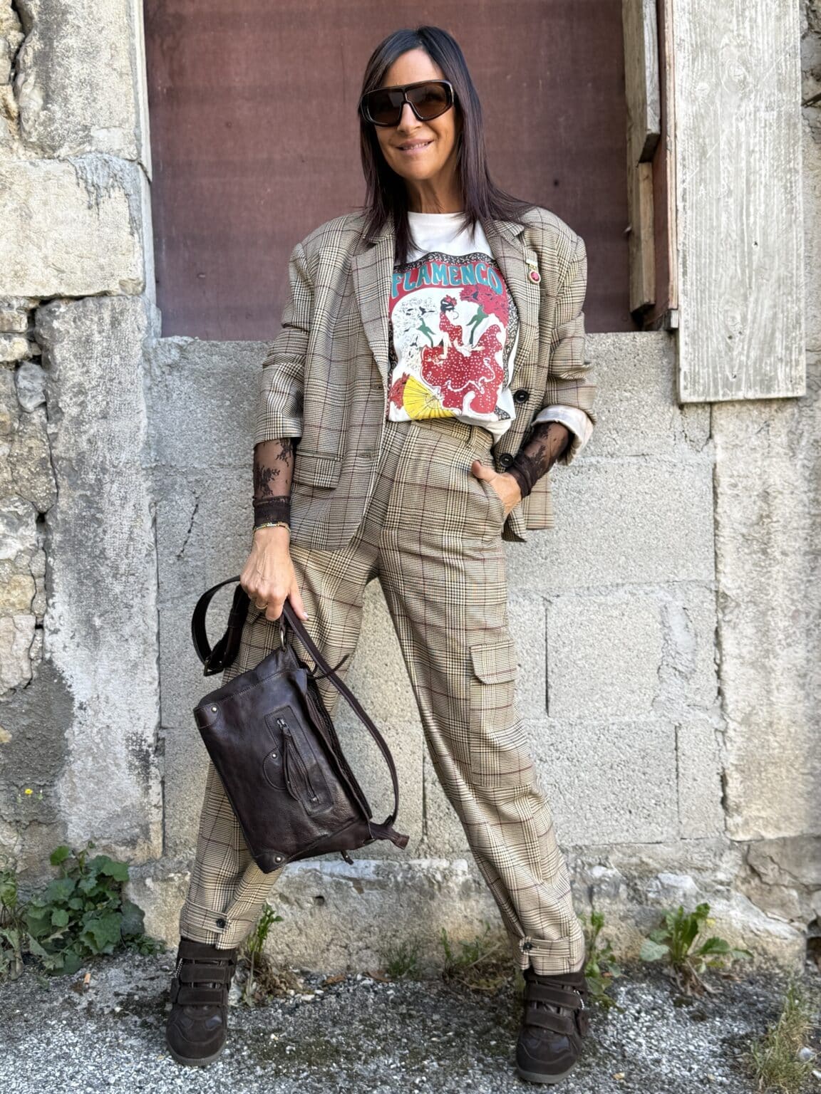 sac bandoulière marron en cuir alaska biba