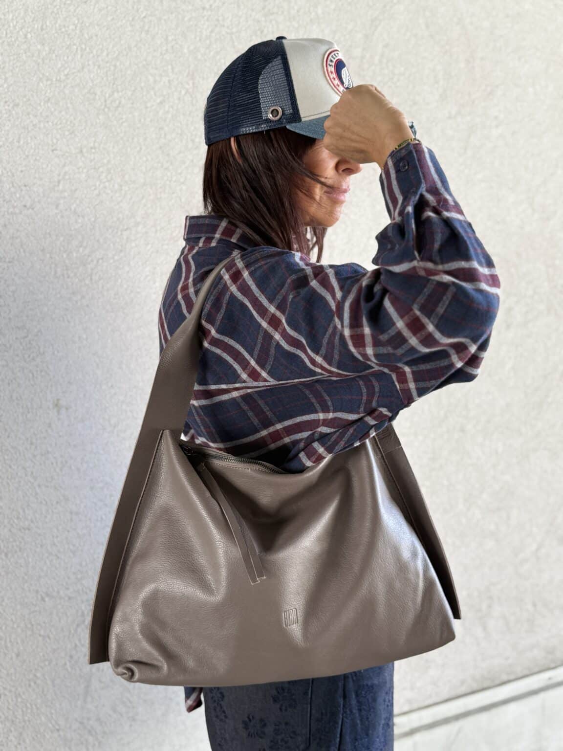 sac bandoulière en cuir stone wann biba