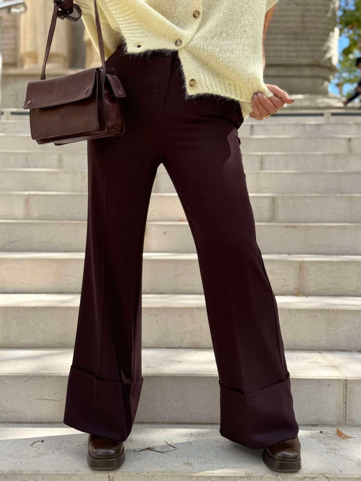 pantalon fluide prune imperial