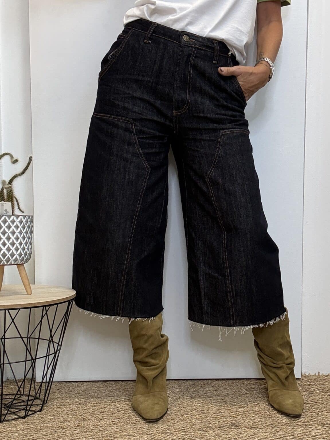 s40m0590 bermuda long en jean brut souvenir